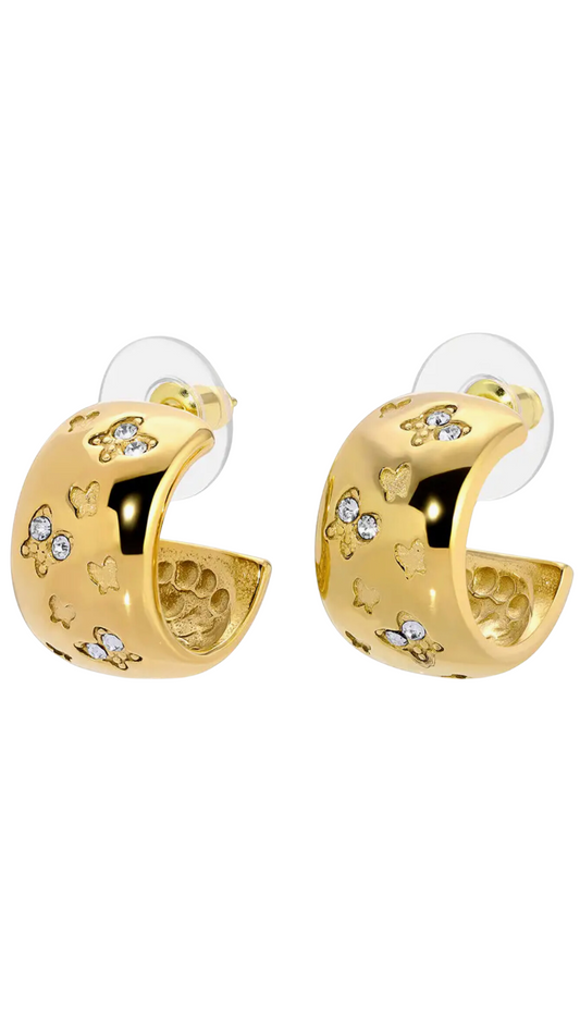 Annastacia Butterfly Cz Cuff Earrings