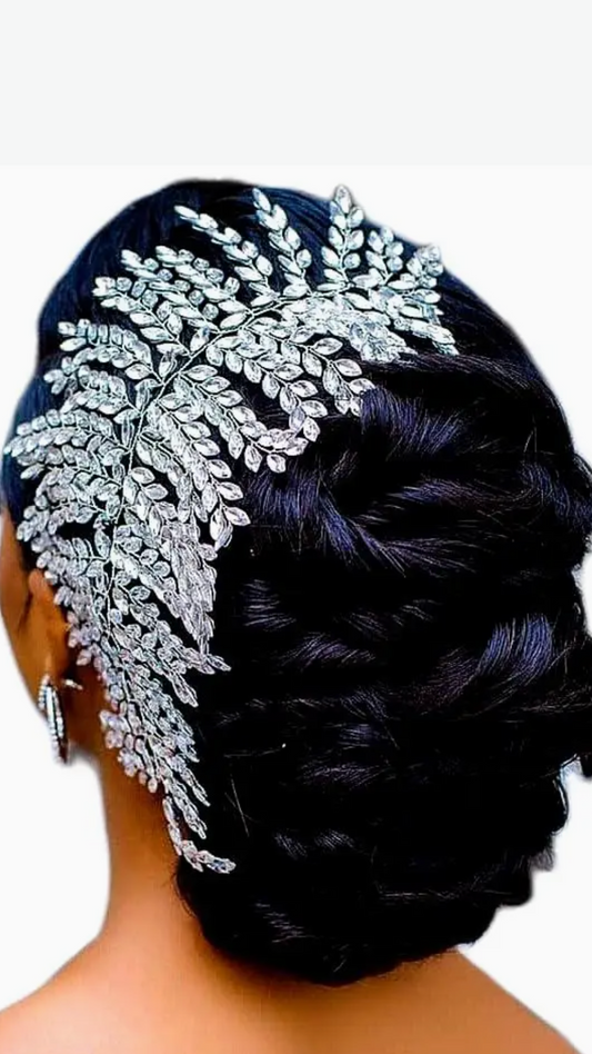 Huge Chuncky Special Occasion Floral Rhinestone Hair Comb Ba