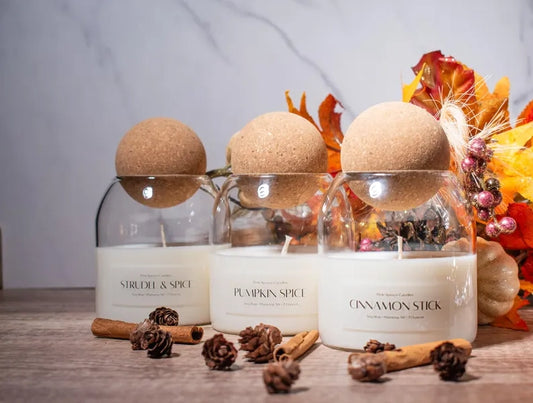 Candle with Corktop Lid Available in Multiple Scents